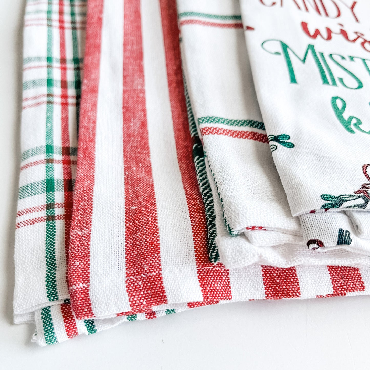 Christmas towel and Wooden Spoon set