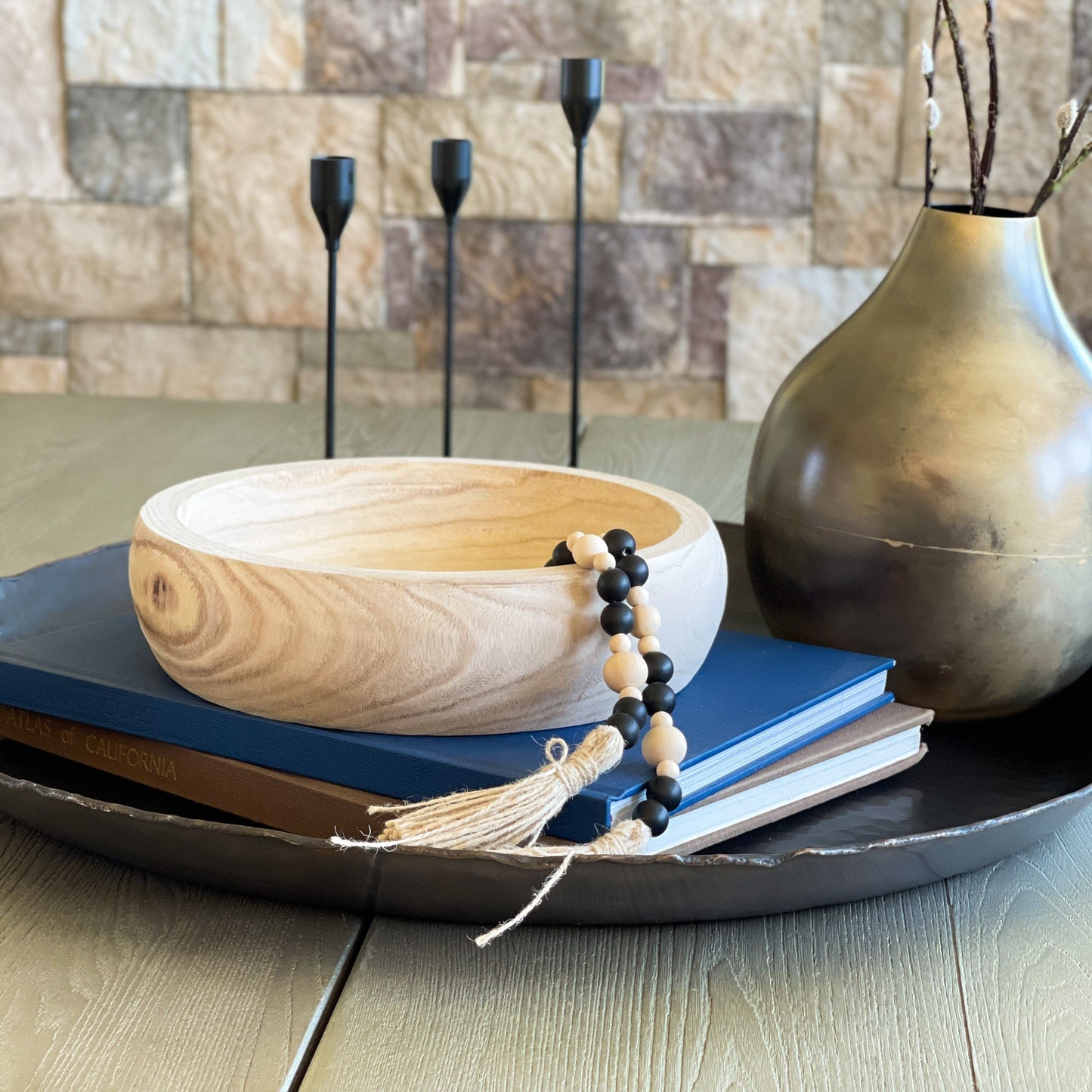 Decorative Wood Bowl - Decorative Trays