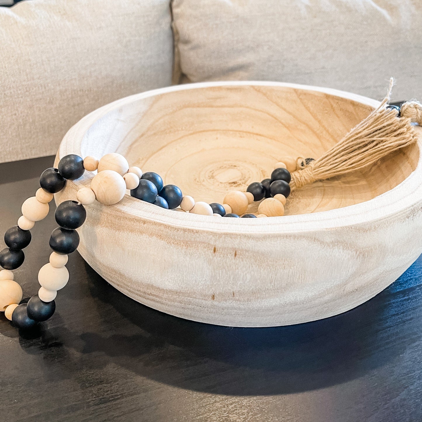 Hand-crafted Wooden Decor: Bowls Chains and Knots - bowl - 