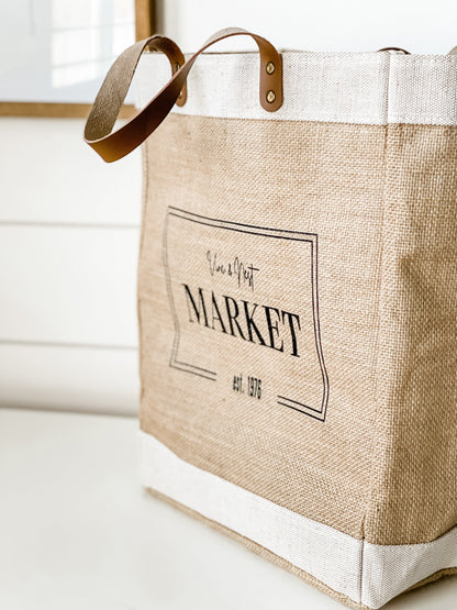 jute tote bag, grocery bag, reusable bag, quality tote bag, shopping bag