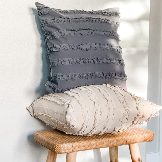 Linen Fringe Pillow Covers - PILLOW COVERS